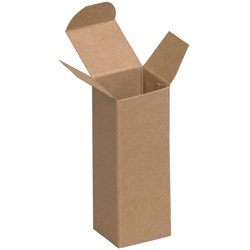 1 1/2 x 1 1/2 x 4" Kraft Reverse Tuck Folding Cartons