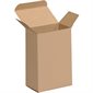 2 1/2 x 1 3/4 x 4" Kraft Reverse Tuck Folding Cartons