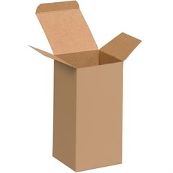 4 x 4 x 8" Kraft Reverse Tuck Folding Cartons