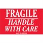 3 x 5" - "Fragile - Handle With Care" Labels