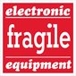 4 x 4" - "Fragile - Electronic Equipment" Labels