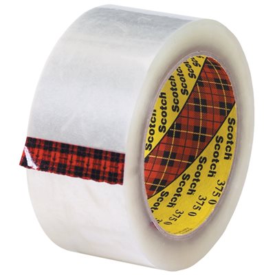 2" x 55 yds. Clear (6 Pack) 3M 375 Carton Sealing Tape