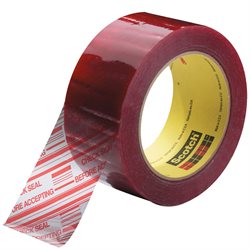 2" x 110 yds. Clear (6 Pack) 3M 3779 Pre-Printed Carton Sealing Tape