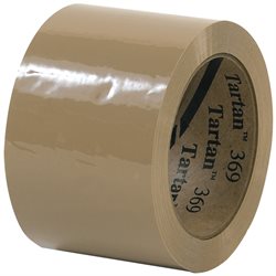 3" x 110 yds. Tan 3M 369 Carton Sealing Tape