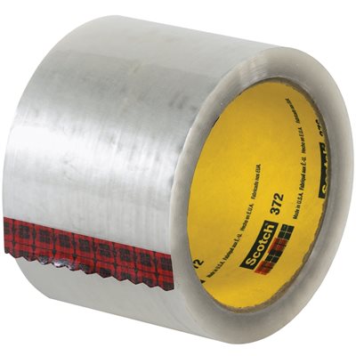 3" x 55 yds. Clear (6 Pack) 3M 372 Carton Sealing Tape