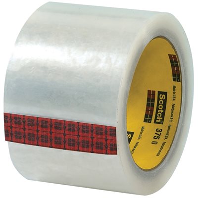 3" x 55 yds. Clear 3M 375 Carton Sealing Tape