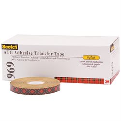 1/4" x 36 yds. (6 Pack) 3M 969 Adhesive Transfer Tape