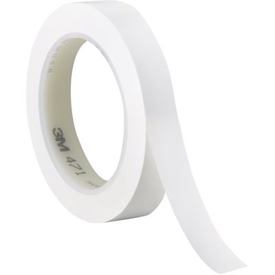 3/4" x 36 yds. White 3M 471 Vinyl Tape