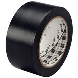 2" x 36 yds. Black (6 Pack) 3M 764 Vinyl Tape