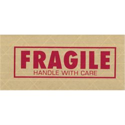 3" x 450' "Fragile" Tape Logic® #7500 Pre-Printed Reinforced Water Activated Tape