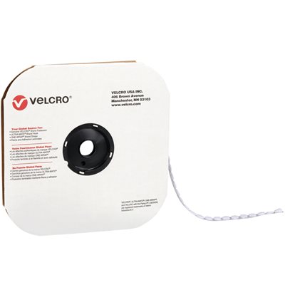 1/2" - Loop - White VELCRO® Brand Tape - Individual Dots